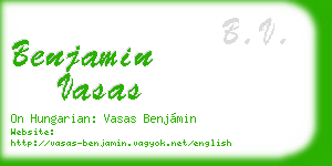 benjamin vasas business card